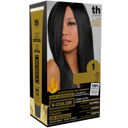 Hair farbe V-color no.1 (schwarz)-heimtrikot mit shampoo und hair maske free
