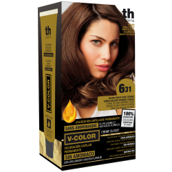 Hair farbe V-color no.6.31 ( dunkle goldaschblond)-heimtrikot mit shampoo und hair maske free