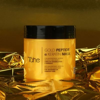 GOLD PEPTIDE MASK mit Multipeptiden für schwaches und geschädigtes Haar (400 ml) TAHE